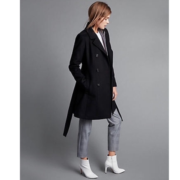 Express Jackets & Blazers - NWT Women’s Black belted trench coat/ peacoat